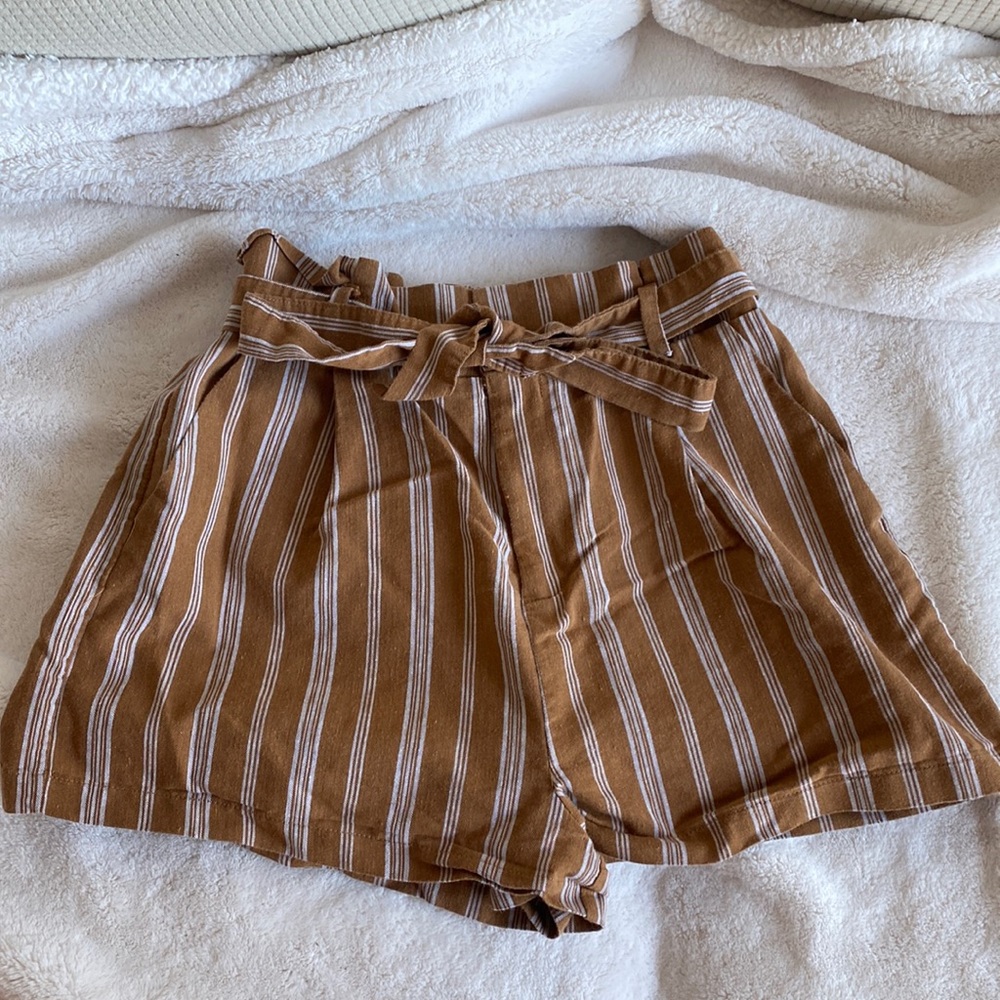 Forever 21 Paper bag Striped Shorts